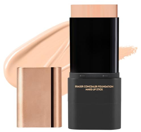 Base en barra de cobertura total | coreana natural con brocha, de maquillaje facial para Acción de Gracias, Navidad, mujeres, hombres