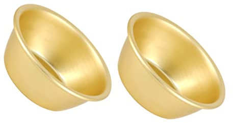 SOLUSTRE Ciotole Di Alluminio Per Vino e Bevande Senza Manico 12cm, Set 2 Pezzi, Per Ristoranti, Hotel e Barbecue, Stoviglie Sicure Adatte a Uso Alimentare