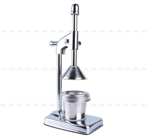 MANUEL PRESSION PRESSE ORANGE JUICER - Extracteur de Porte-fruits au Citron avec Poignée de Levier, Tasse et Passoire en Acier Inoxydable, Nettoyage et Base Non Glissée pour le Jus d'agrumes