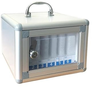 LLZJDDPLY Cell Phone Lock Box, Aluminum Alloy Pocket Chart Storage Cabinet, for Classroom, Meeting Room, Gym, Factory(6)