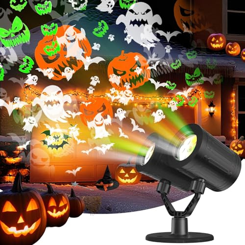 Halloween Projector Lights Outdoor 2025 Upgraded Double Head Halloween Lights