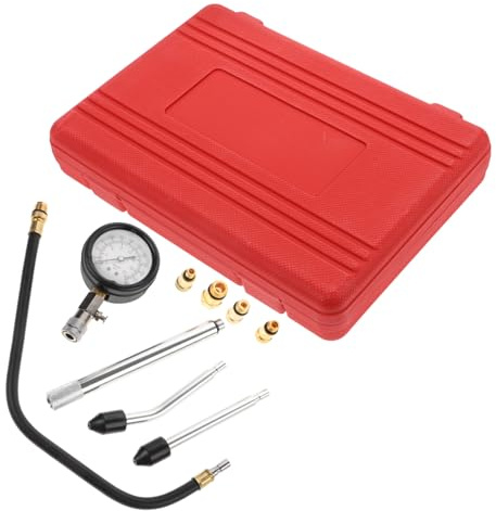 Gogogmee Kit de Manómetro de Compresión para Motor Medidor de Presión de Alta Precisión Herramienta Duradera para Diagnóstico Coches y Motos Fácil para Mecánicos y Aficionados