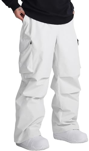 ALSOGO Herren Damen Skihosen Baggy Snowboardhose Isoliert Oversize Schneehose Skihose für Outdoor- Wasserdicht Winddicht Atmungsaktiv