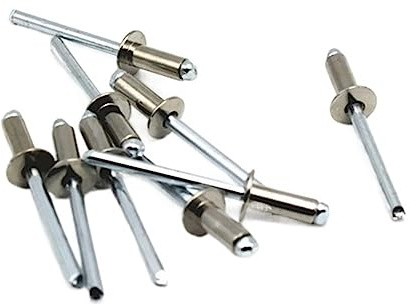 Blindnieten Großer Kopf， GB12618 M4,8 x (8-25) mm 304 Edelstahl Rundkopf-Blindnieten mit Pilzkopf(M4.8x18 20Pcs)