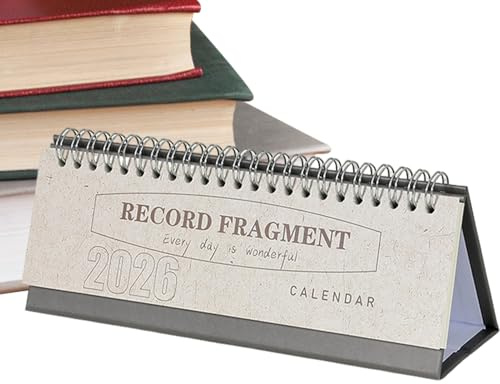 Hqunjikp Calendario de escritorio 2026 – Bloques semanales grandes a rayas, calendario planificador de 12 meses para escritorio | para planificar el hogar, oficina, aula, dormitorio, trabajo, estudio