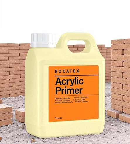 Rocatex Acrylic Primer – Premium Professional Tile Primer High-Bond Acrylic Surface Sealer for Concrete, Screeds, Gypsum, Timber, Plasterboard, Brick, Blockwork & Existing Tiles (1 Liter)