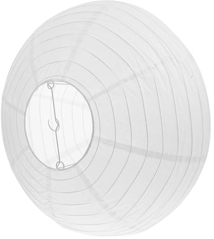 HAMPPLIES Farolillos de Papel Ovalados Blancos, 40 CM, Faroles Colgantes Plegables para Cumpleaños y Reuniones Familiares