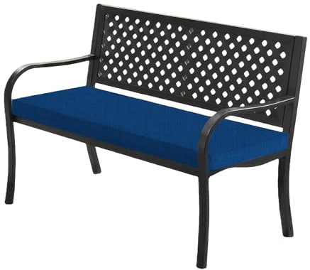 GOUBO Benutzerdefinierte Bankauflage 50 x 100 cm Unterseite Antirutsch Schaukel Sitzkissen Waschbar Abnehmbar für Outdoor, Terrasse, Drinnen, Blau
