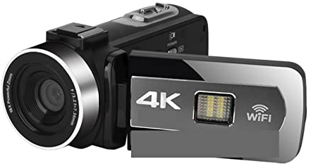 Macchina fotografica digitale, Fotocamera digitale 48MP 4K for fotografia Vlog Video Videocamera digitale Live Stream Webcam Videocamera con messa a fuoco automatica(No SD Card)