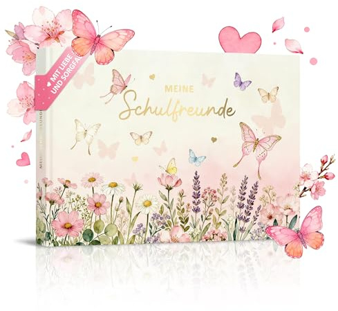 BIROYAL Freundebuch Schule Mädchen, Schulfreundebuch grundschule,37 Freunde