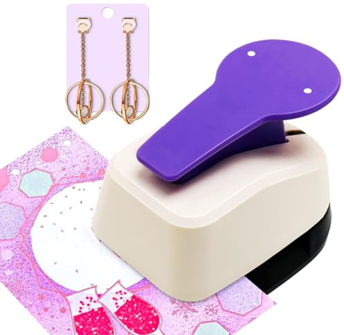 Punzonatrice per etichette e ciondoli – Pinza per fori – Punzonatrice per carte portatili – Per classe Scrapbook biglietti d'auguri ufficio scuola