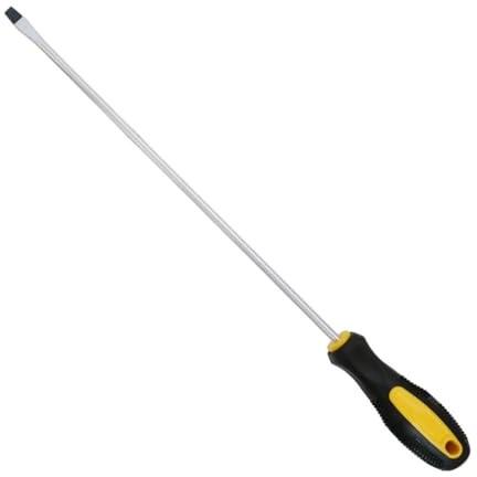 Lot de 2 tournevis cruciformes extra-longs de 30,5 cm avec poignée ergonomique en caoutchouc, tige en acier au chrome vanadium, pour les zones difficiles à atteindre