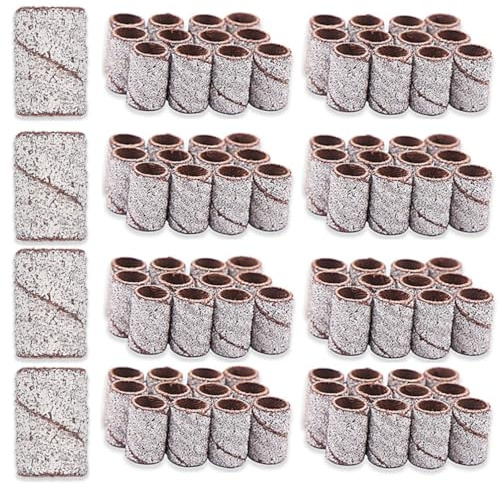 FOYTOKI 100 Stück Schleifhülsen Nagelfräser aus Aluminiumoxid für Elektrische Nagelfräser für Maniküre und Professionelle Nagelpflege zu Hause