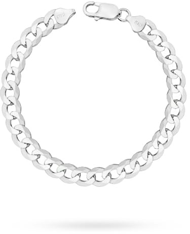 MARKO Herren Armband Silber 925 Panzerkette 8,0 mm 20-23 cm massiv
