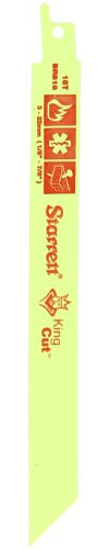Starrett br818–5 BI-Metall Einzigartige gerader King Schnitt Fire, Rescue und Demolition Säbelsägeblatt, 0,1 cm Dick, 18 TPI, 20,3 cm Länge x 3/10,2 cm Breite, fluoreszierend gelb (5 Stück)