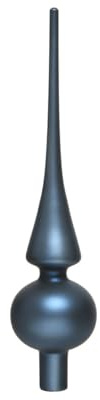 Julgransspets av glas 26 cm marinblå matt
