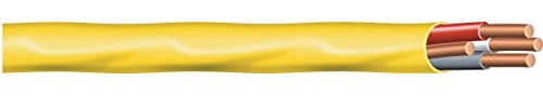 12/3 NM-B, Non-Mettalic, Sheathed Cable, Residential Indoor Wire, Used for Wiring Swiches, Outlets and Other Loads with Dry Applications (100FT)