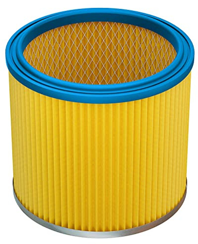 vhbw 1x filtro a pieghe piatte compatibile con Einhell B-NT 1250, EMK 1000, SMK 300 / E, Universal 18-50l aspirapolvere - blu/giallo