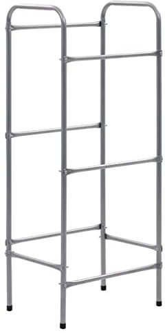 vidaXL Kastenregal 3 Kisten Getränkeregal Getränkekistenregal Flaschenkastenregal Getränkeständer Kistenregal Silbern 50x33x116cm Stahl