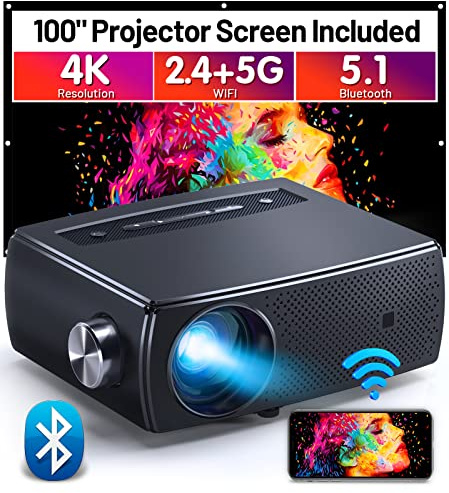 ClokoWe YG661 - Proyector de Video 4K 5G WiFi