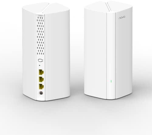 Tenda Nova MX12 AX3000 Mesh Wi-Fi 6 System - 2,600sq ft Wi-Fi Coverage - Whole Home Wi-Fi Mesh System - 1.7 GHz Quad-Core CPU - HE160 - Dual-Band Gigabit Mesh Network for 160+ Devices - 2-Pack