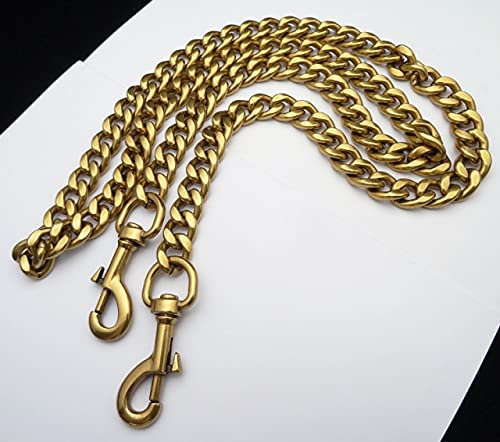 LINOC Damen Taschenkette Kupfer Taschengurt DIY Taschenzubehör Reparaturteile Taschenverschluss Umhängetasche Kettenschnalle Altgold