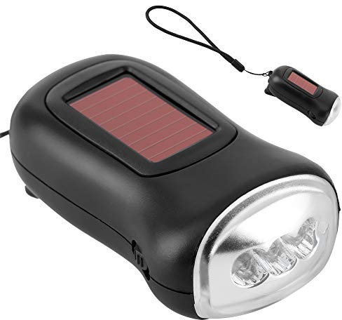 Lampe torche rechargeable à manivelle pour camping, lampe de poche solaire, vie en plein air, éclairage d'urgence de voiture, lampe de poche solaire, lampe de poche à dynamo, lampe de poche à dynamo