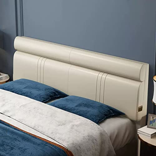Generic Kopfteil Aus Kunstleder Rückenlehne Wandkissen Großes Nachtkissen Bettstütze Kopfstütze Gepolstertes Lendenkissen Mit Abnehmbarem Bezug,A,with headboard 78.7/200cm