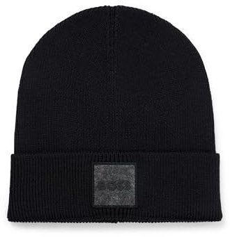 BOSS Herren Foxxy Mütze mit Logo-Aufnäher aus Filz