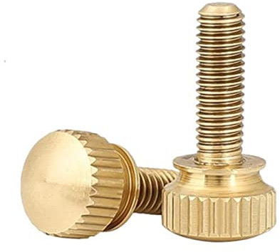 WILLWA Rändelschraube aus Messing, doppellagig, mit Stufe, hoher Kopf, gerändelte Handschraube, Computergehäuse, Schraube, Kupfer, M3, M4, M5, M6, M8, M10 (Color : 30mm, Size : M5 (2Pcs))