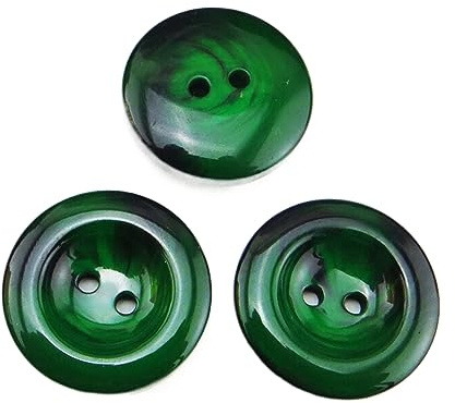 10 Stück 30mm Mantelknöpfe Dekoration gefärbte Harzknöpfe Kleidungsstück Stiefel Nähen Kleidung Zubehör, Grün, Einheitsgröße