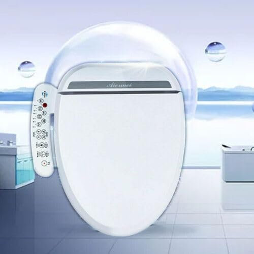 Bidet Einsatz für Toilette, Intelligenter Smart Bidet Toilettensitz mit beheizter Sitz Temperaturregelung 4-Stufen-Einstellung Automatische Spülung