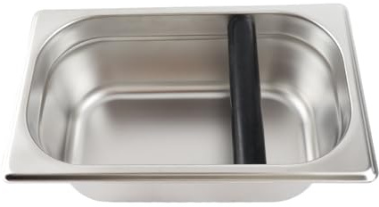 Recipiente para Posos de Café Cubo de Residuos Rectangular de Acero Inoxidable Gran Capacidad para Uso Doméstico