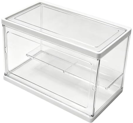 ANMOO Large Acrylic Display Box, Clear Showcase for Figurines