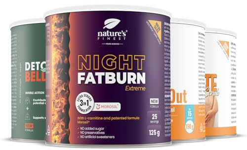 Nature's Finest Bikini Body Set 4 Trinkpulver für den Sommer | 4-in-1 Sommer-Set - vier fruchtige Trinkpulver mit Pflanzenextrakten für die warme Jahreszeit