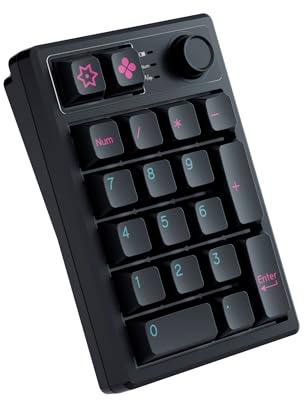 KEYCOOL K19 Wireless Numeric Keyboard, Mechanical Number Keypad Hot-swappable Bluetooth Numpad 5.0/2.4GHz, RGB Multi-Function Knob Numerical Keyboard for Laptop Mac Win iOS Android