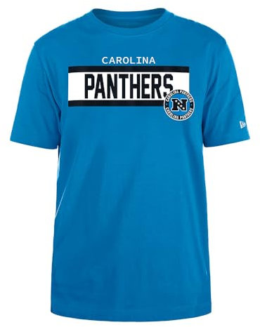 CAROLINA PANTHERS Unisex NFL Regular High Density Ink Screenprint Front Graphic Original Team Color T-Shirt, Blau, XL EU