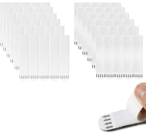 NIYATA 36 Pairs (72 Strips) Picture Hanging Strips,92 x 19mm Heavy Duty Frame Hanging Strips,Velcro Picture Hanging Strips,Double Side Hook Loop Mounting Tapes,Damage-Free Wall Stickers for Wall