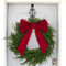 BETESSIN 6 Piezas Lazo Rojo 27x35cm, Lazo Grande de Navidad, Lazo de Tela Decoración para Árbol de Navidad Corona de Navidad, Lazo Decorativo de Puertas Escaleras Patios Ventanas