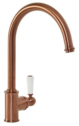 Milano Elizabeth Brushed Copper Lever Handle Kitchen Sink Mixer Tap