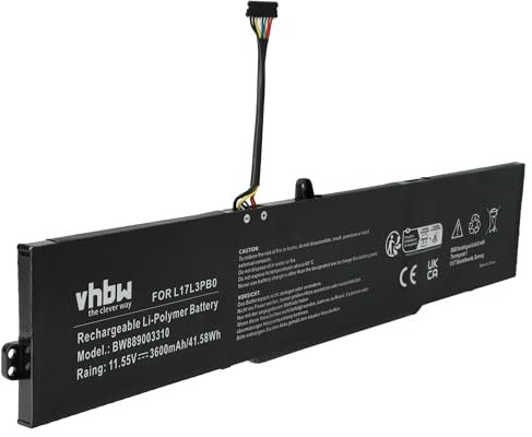 vhbw batteria compatibile con Lenovo Chromebook S340-14 Touch, S340-14 Touch(81V3) notebook (3600mAh, 11,55V, Li-Poly)