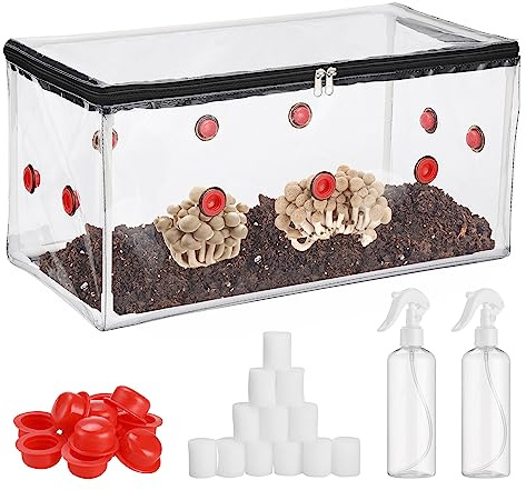 MCDSAJ Mushroom Monotub Kit, Mushroom Grow Bag Kit, Mushroom Planting Bag Tent, Air Box Mushroom, Home Mushroom Grow Bags for Horticultural Supplies Tent