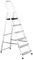 MYPRO Aluminium Step Ladder - 6 Step Folding Ladder - Non-Slip Surface Hand Rails - Heavy Duty - Anti-slip steps -Strong - Lightweight -Portable - Closed Height 1970 mm Platform Height 1190 mm