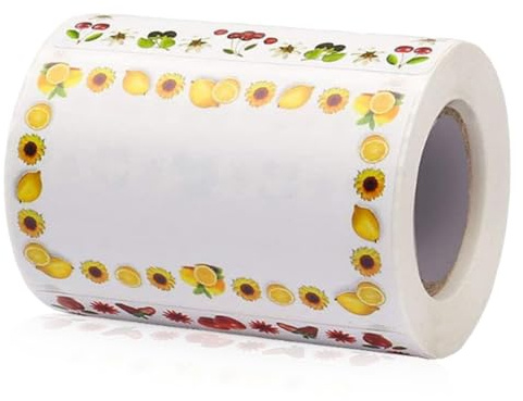250Pcs Jam Labels for Jars, Self-Adhesive Waterproof Food Stickers for Jams, Jars & Containers (45 x 67mm), Easy Write Surface for Kitchen Use