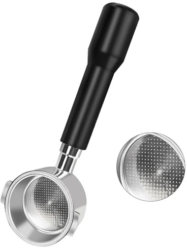 Philorn Porte-filtre sans fond 51mm, Compatible avec DeLonghi Dedica, Acier inoxydable (2 oreilles), 1 unité