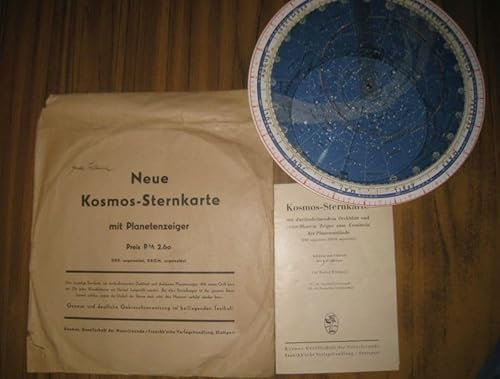 Neue Kosmos-Sternkarte mit Planetenzeiger. Mit durchscheinendem Deckblatt und verstellbarem Zeiger zum Ermitteln der Planetenstände.