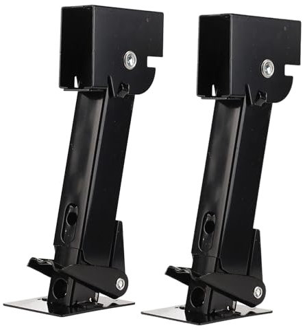 Krtopo Gatos estabilizadores de remolque, paquete de 2 – Kit de emergencia plegable telescópico ajustable para coche RV 1000 libras para cámper, soportes estabilizadores de remolque de viaje y barra