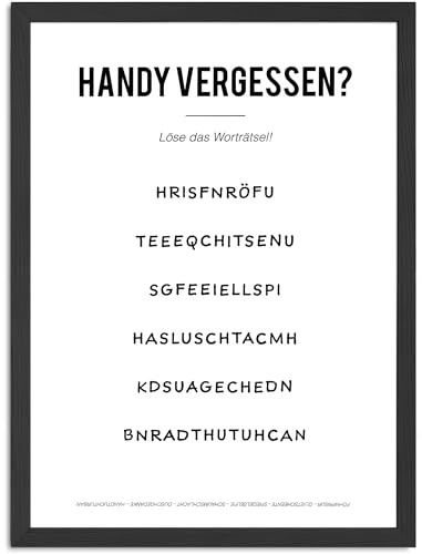 MoonWorks® Poster Bilder Badezimmer Wand-Deko Bad WC lustige Rätsel Digitaldruck Artprint