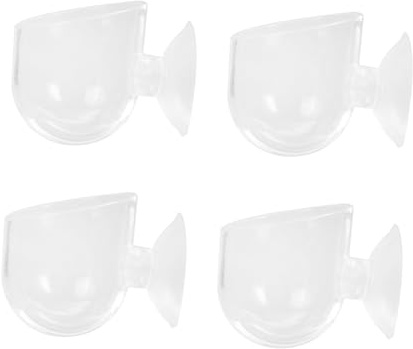UTHCLO 4pièces Mangeoires pour Plantes Aquatiques Distributeur Appâts pour Poissons Aquarium Vase Lot