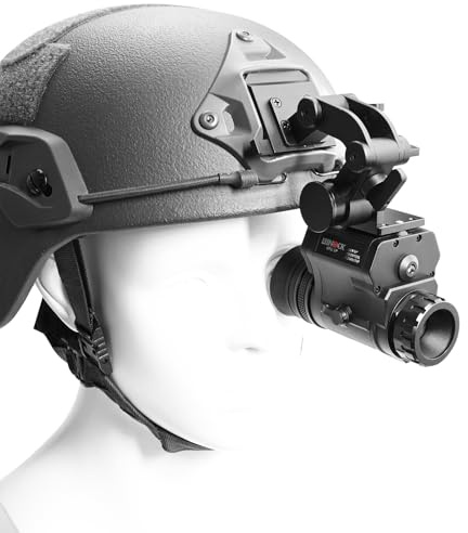Binock NVG50 2K Nachtsichtgerät, Night Vision Goggles Helmet, Fernglas mit Nachtsicht Monokular mit Videoaufnahme, Nachtsichtbrile für Jagd, Nachtbeobachtung, Brightness Adjustment, Waterproof